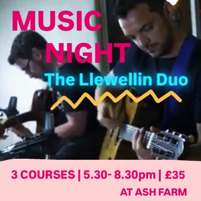 🎶 Music Evening at Ash Farm – Three-Course Set Menu- 22nd November 2025