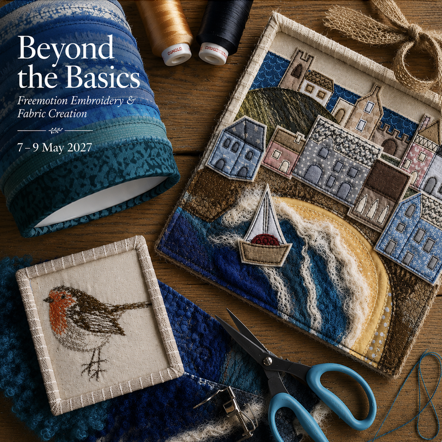 Beyond the Basics: Freemotion Embroidery & Fabric Creation - May 7th, 8th and 9th 2027