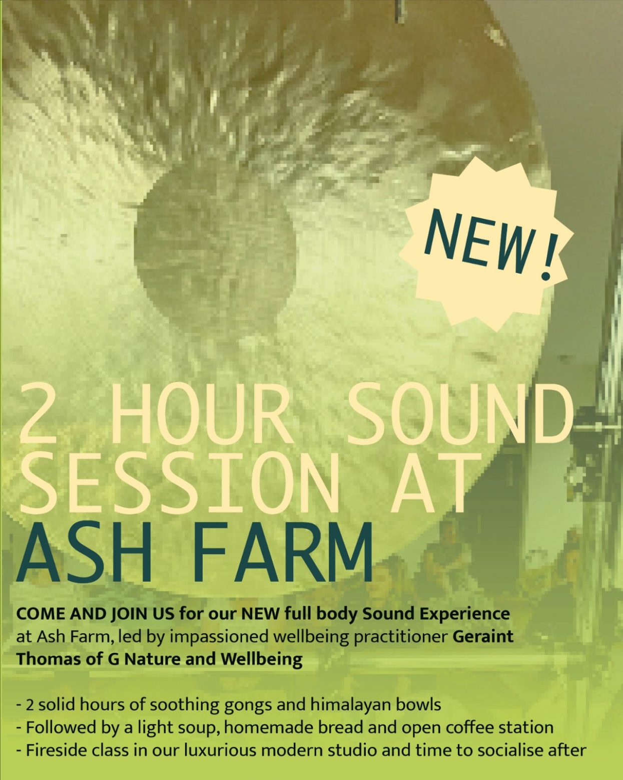 2 HOUR SOUND SESSION AND LUNCH - SUNDAY NOV 30th
