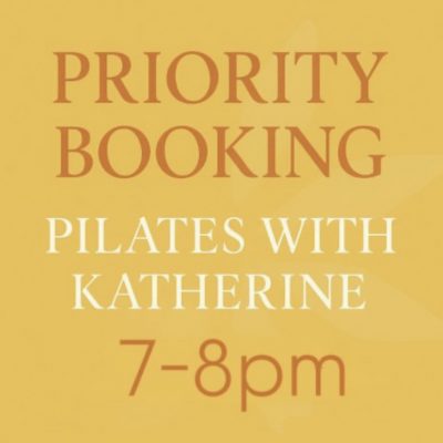 PRIORITY BOOKING. 7-8pm Pilates - KATH TUESDAY-Starting December 2nd 2025