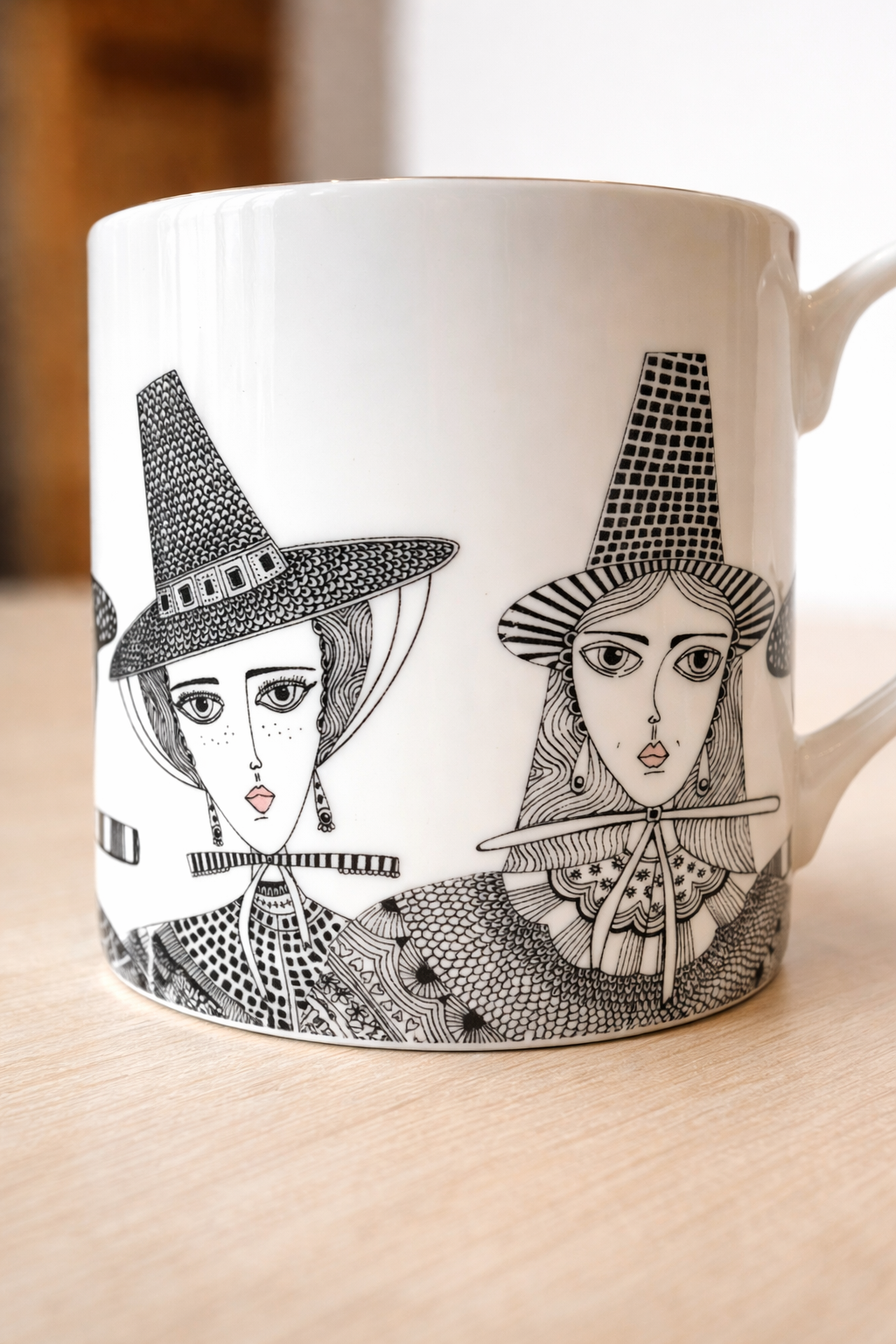 Hannah Davies Welsh Lady Illustrated Mugs - Image 4