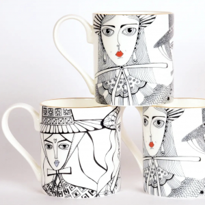 Hannah Davies Welsh Lady Illustrated Mugs