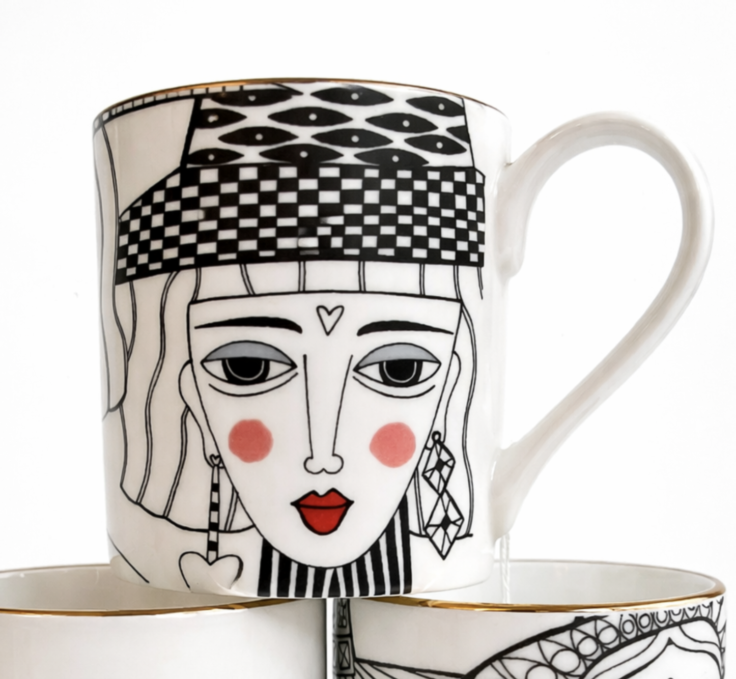 Hannah Davies Welsh Lady Illustrated Mugs - Image 5