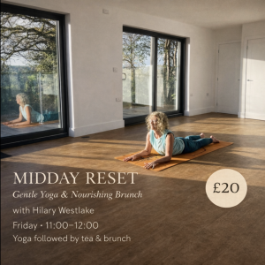 Midday Reset: Gentle Yoga & Nourishing Brunch May 22nd 11-12pm