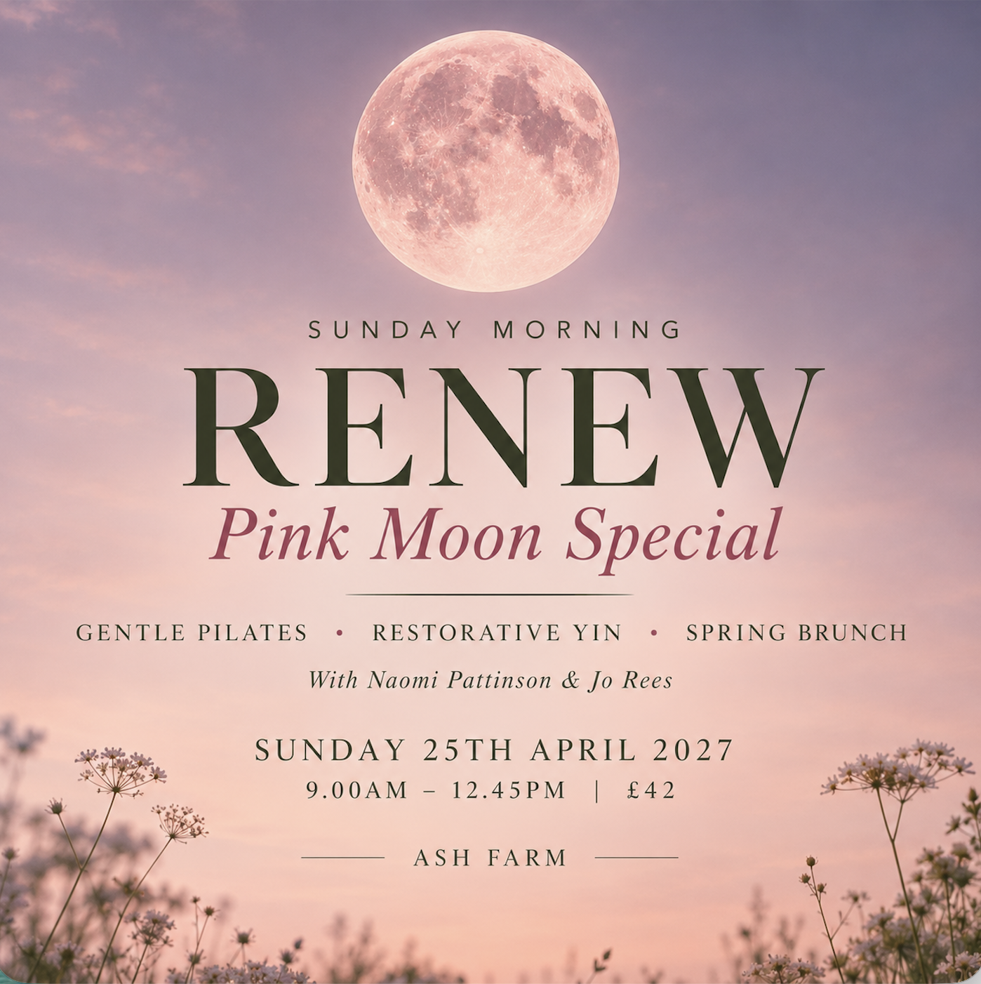 RENEW: The Pink Moon Special, Sunday 25th April